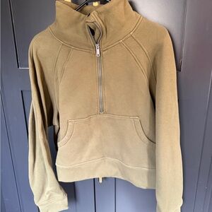 Olive Green Women’s Cropped Quarter Zip